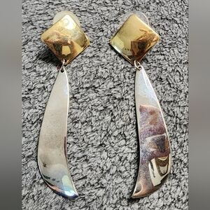 Two-Tone Dangle Earrings
